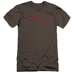 Delta Force Distressed Logo Men's Ultra-Soft 30/1 Cotton Slim Short-Sleeve T-Shirt