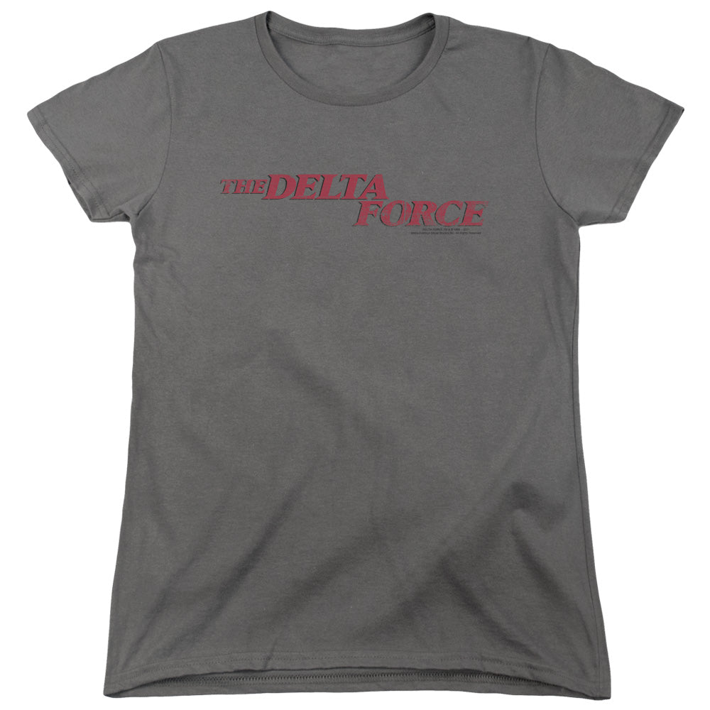 Delta Force Distressed Logo Women's 18/1 Cotton Short-Sleeve T-Shirt