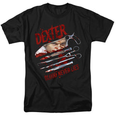 Dexter Blood Never Lies Men's 18/1 Cotton Short-Sleeve T-Shirt