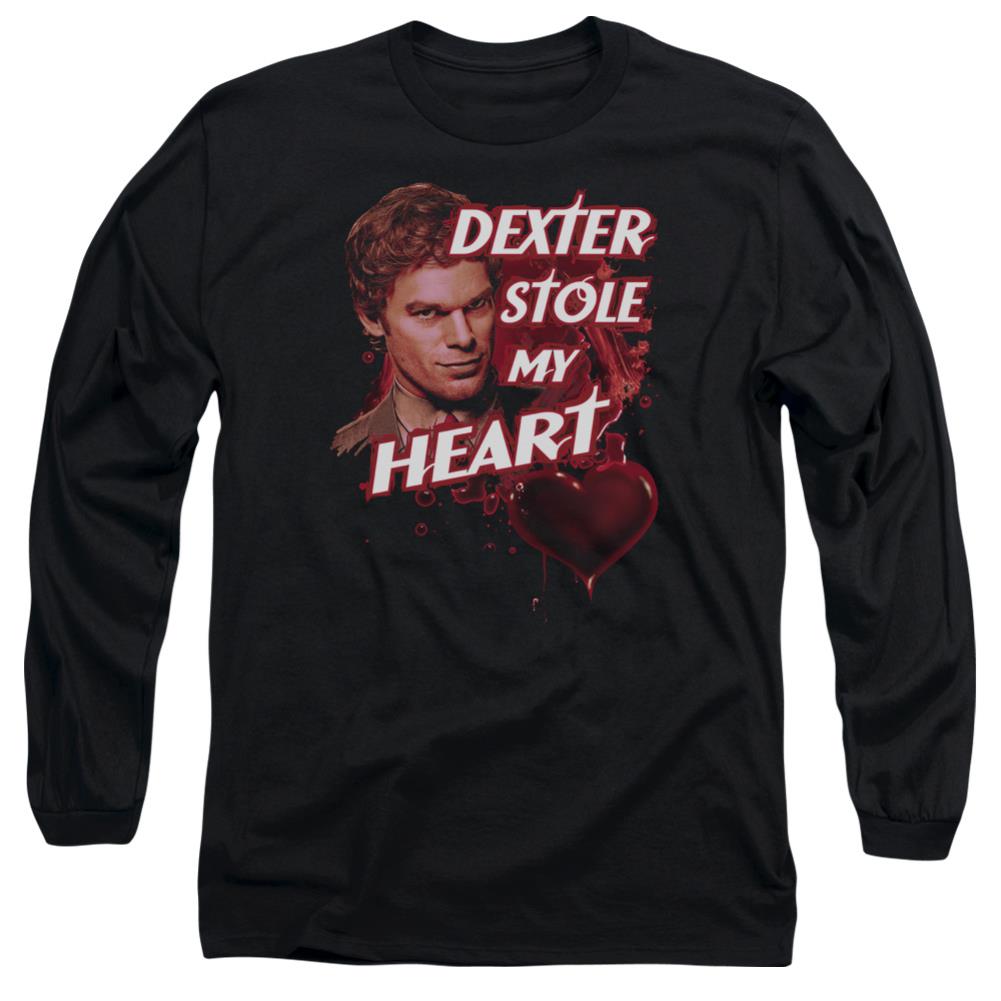 Dexter Bloody Heart Men's 18/1 Cotton Long-Sleeve T-Shirt