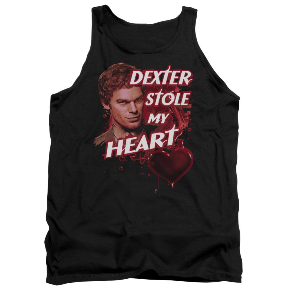 Dexter Bloody Heart Men's 18/1 Cotton Tank Top
