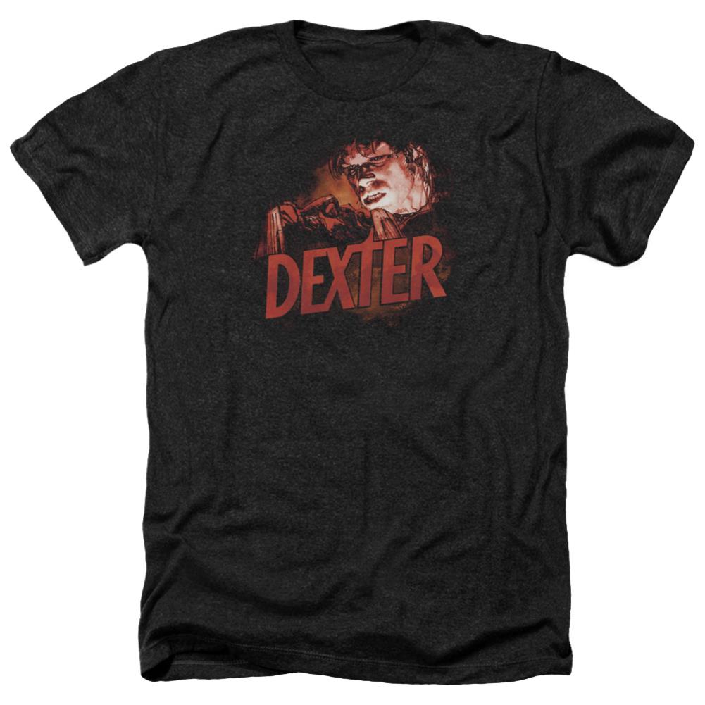 Dexter Drawing Men's 30/1 Heather 60 40 Poly Short-Sleeve T-Shirt