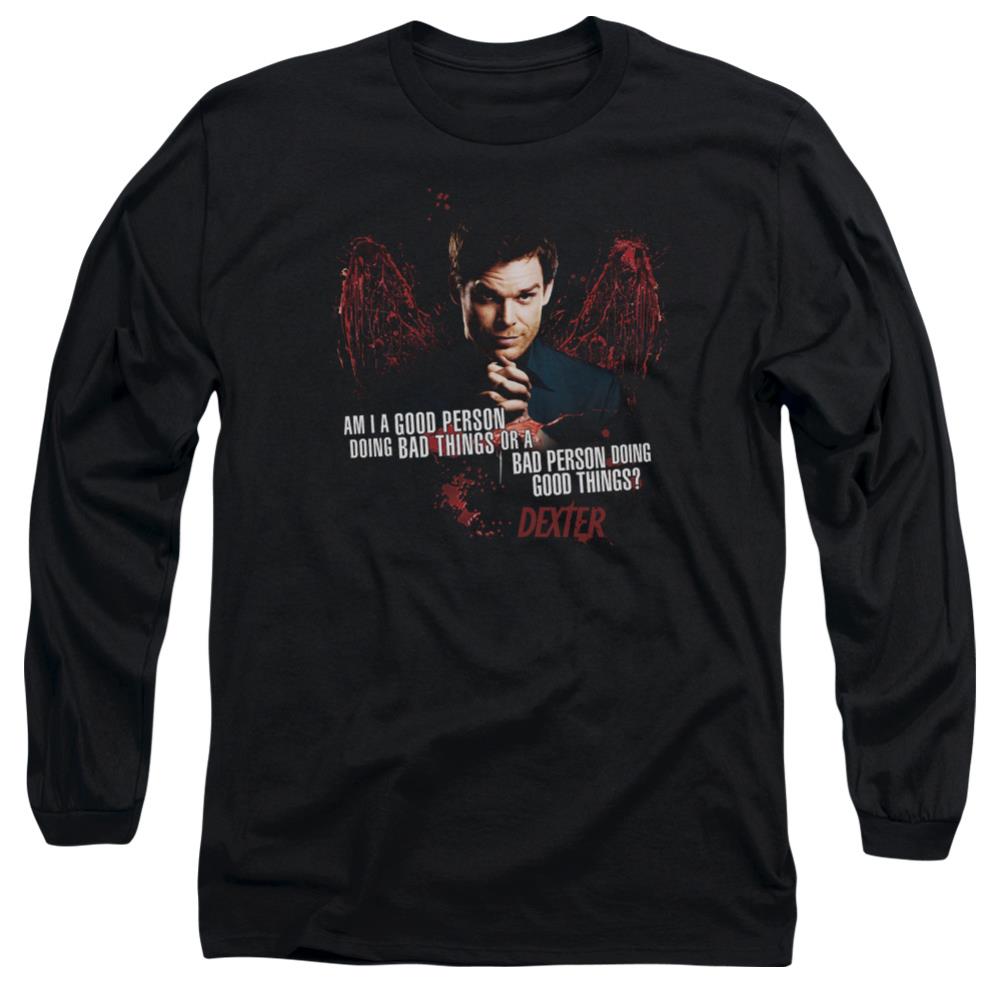 Dexter Good Bad Men's 18/1 Cotton Long-Sleeve T-Shirt