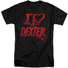 Dexter I Heart Dexter Men's 18/1 Tall Cotton Short-Sleeve T-Shirt
