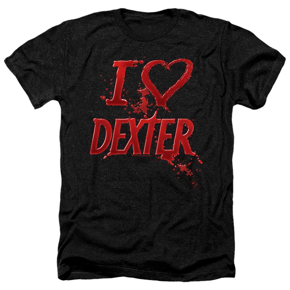 Dexter I Heart Dexter Men's 30/1 Heather 60 40 Poly Short-Sleeve T-Shirt