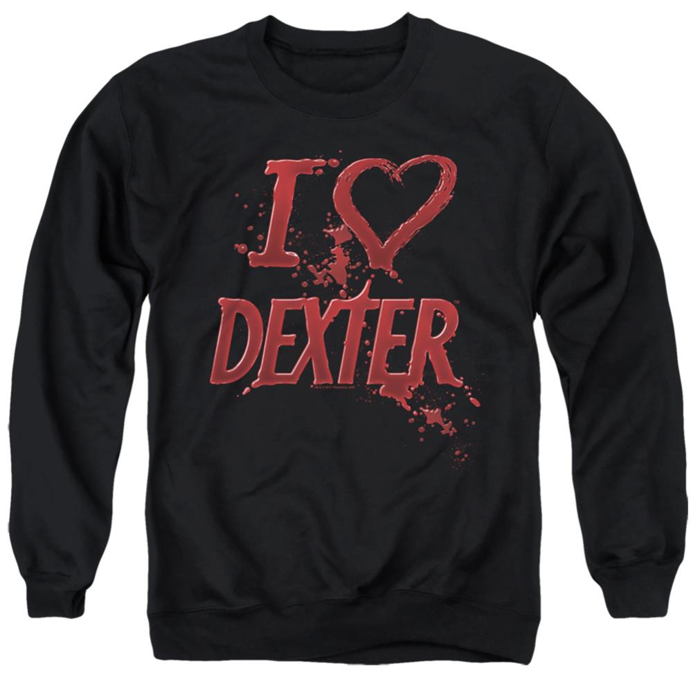 Dexter I Heart Dexter Men's Crewneck 50 50 Poly Long-Sleeve T-Shirt