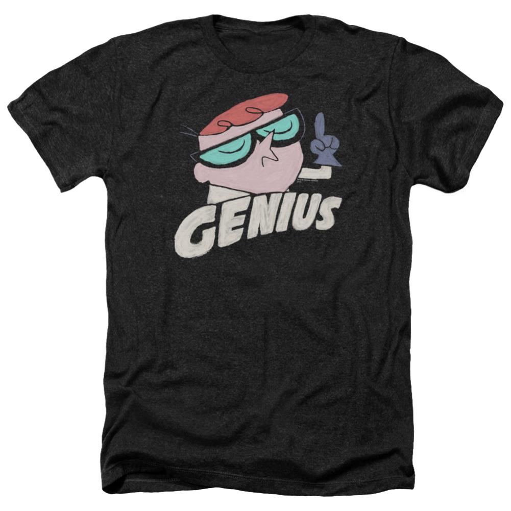 Dexter'S Laboratory Genius Men's 30/1 Heather 60 40 Poly Short-Sleeve T-Shirt