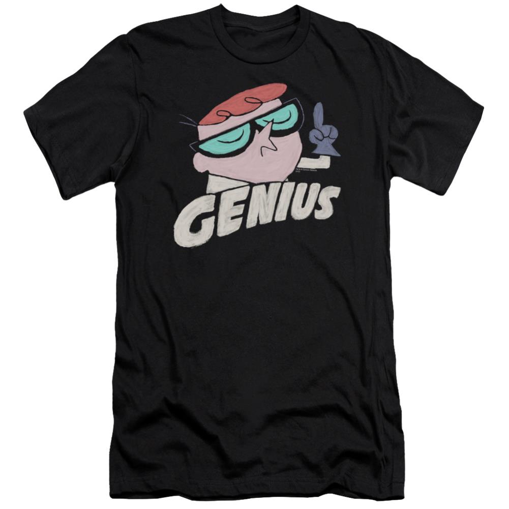 Dexter'S Laboratory Genius Men's Ultra-Soft 30/1 Cotton Slim Short-Sleeve T-Shirt