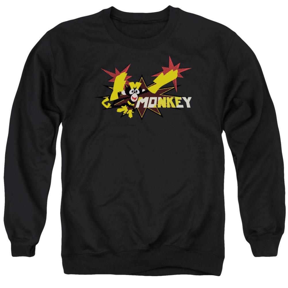 Dexter'S Laboratory Monkey Men's Crewneck 50 50 Poly Long-Sleeve T-Shirt