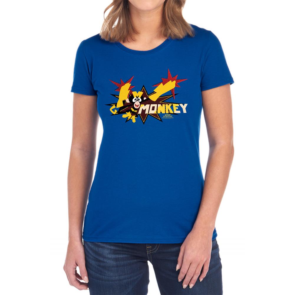 Dexter'S Laboratory Monkey Women's 18/1 Cotton Short-Sleeve T-Shirt