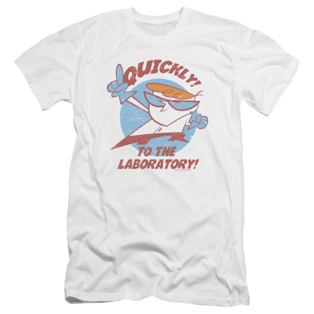 Dexter'S Laboratory Quickly Men's Ultra-Soft 30/1 Cotton Slim Short-Sleeve T-Shirt
