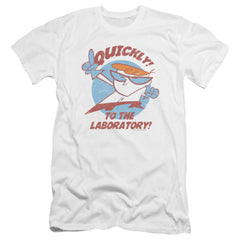Dexter'S Laboratory Quickly Men's Ultra-Soft 30/1 Cotton Slim Short-Sleeve T-Shirt