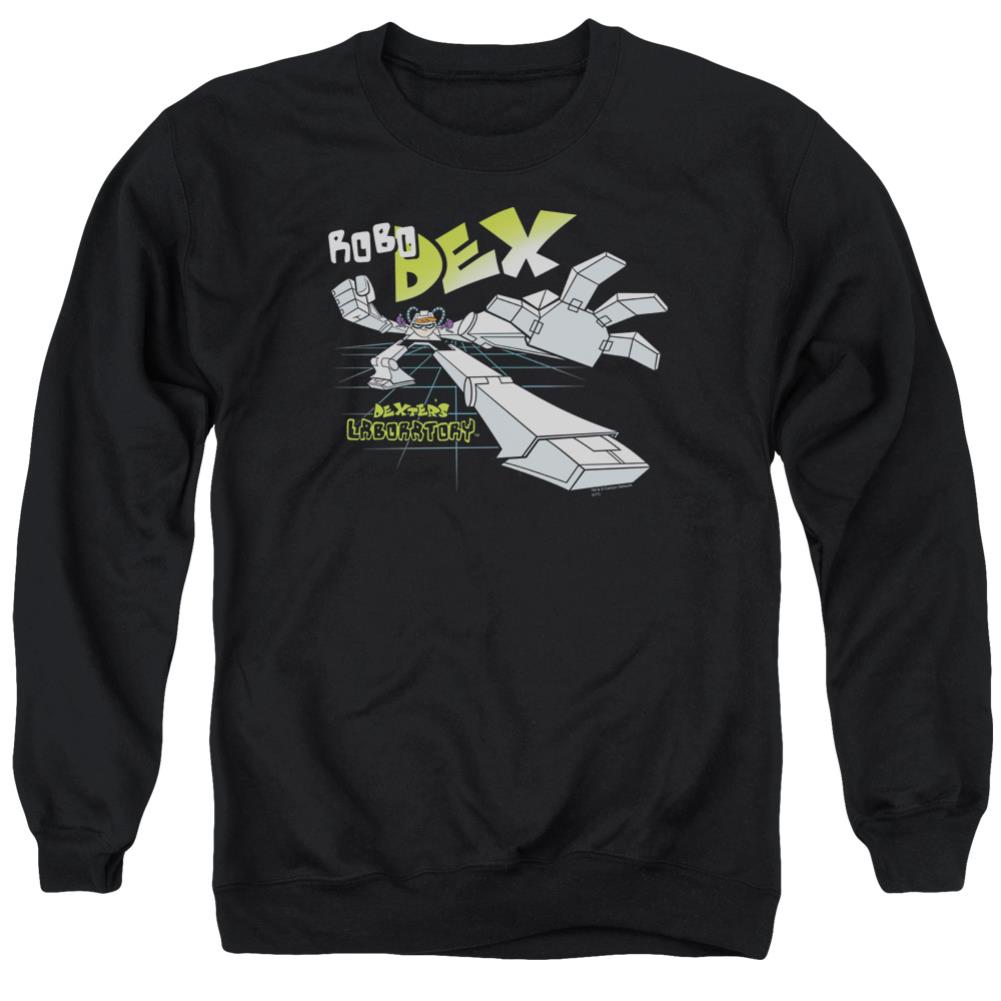 Dexter'S Laboratory Robo Dex Men's Crewneck 50 50 Poly Long-Sleeve T-Shirt