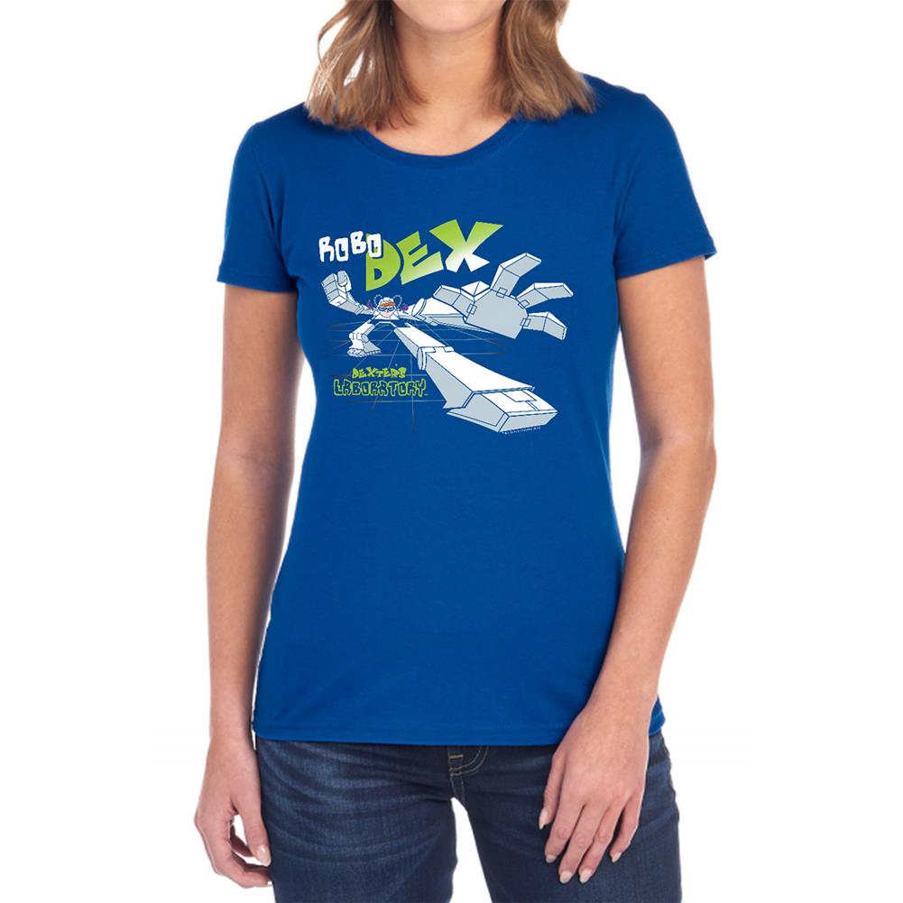 Dexter'S Laboratory Robo Dex Women's 18/1 Cotton Short-Sleeve T-Shirt