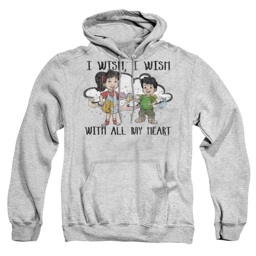 Dragon Tales I Wish With All My Heart Men's Pull-Over 75 25 Poly Hoodie