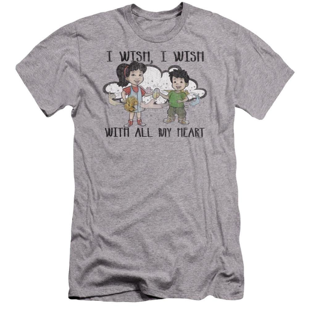 Dragon Tales I Wish With All My Heart Men's Ultra-Soft 30/1 Cotton Slim Short-Sleeve T-Shirt