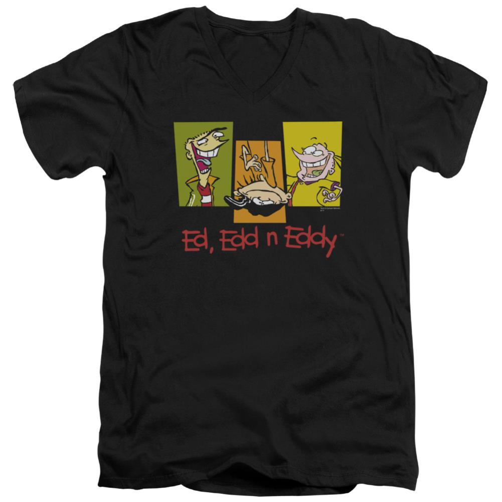 Ed Edd N Eddy 3 Eds Men's 30/1 Cotton Slim V-Neck T-Shirt