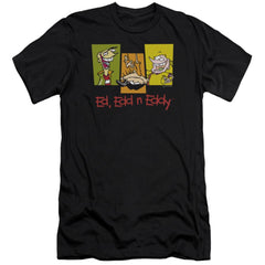 Ed Edd N Eddy 3 Eds Men's Ultra-Soft 30/1 Cotton Slim Short-Sleeve T-Shirt