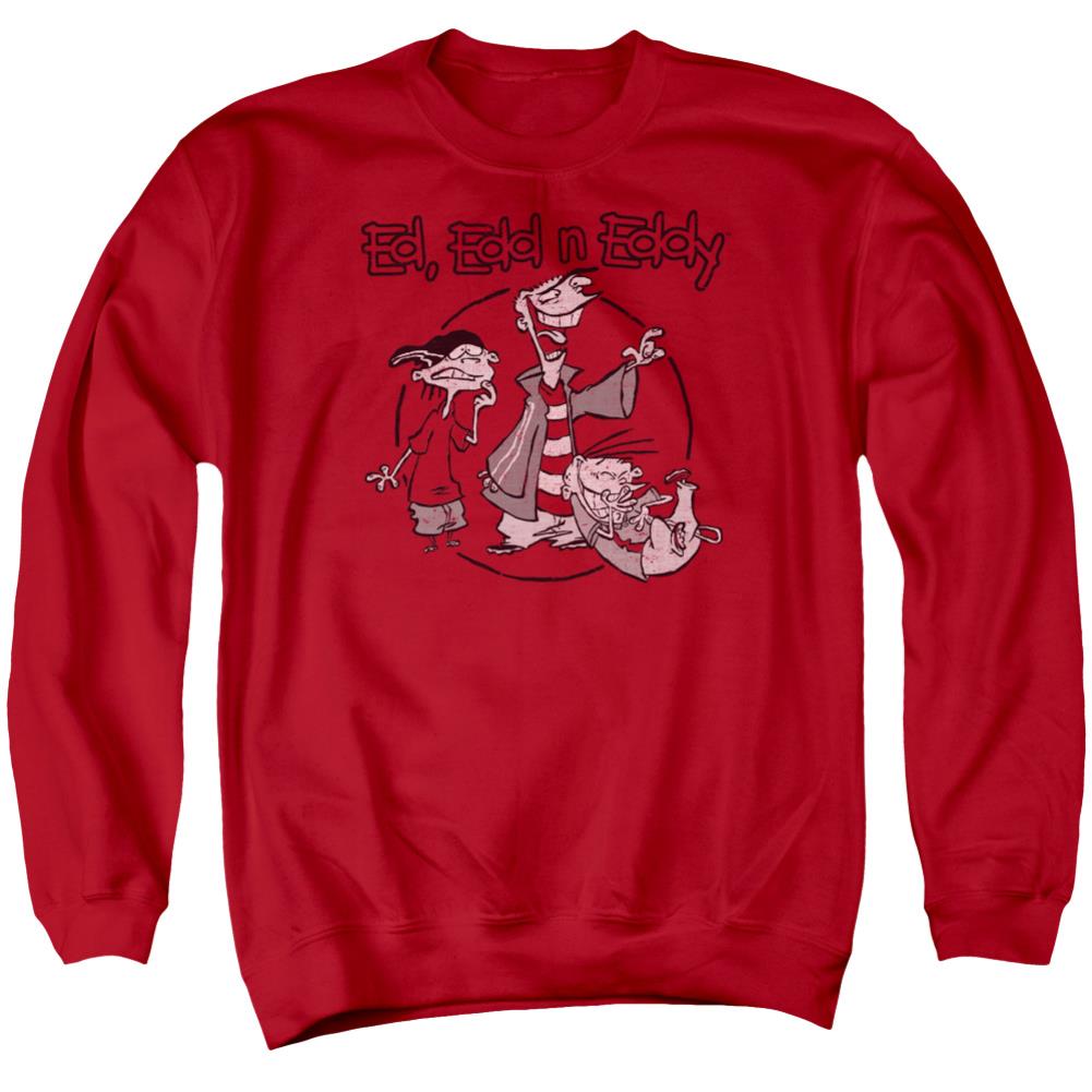 Ed Edd N Eddy Gang Men's Crewneck 50 50 Poly Long-Sleeve T-Shirt