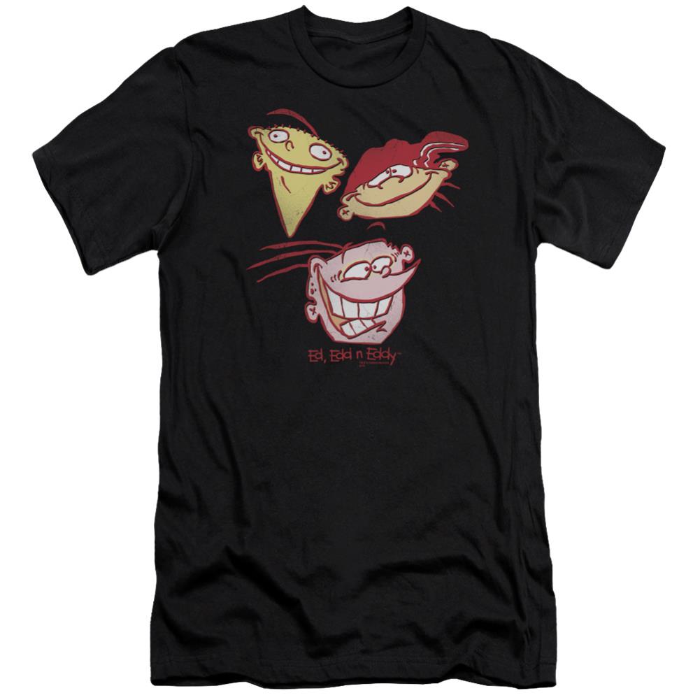 Ed Edd N Eddy Three Heads Men's Ultra-Soft 30/1 Cotton Slim Short-Sleeve T-Shirt