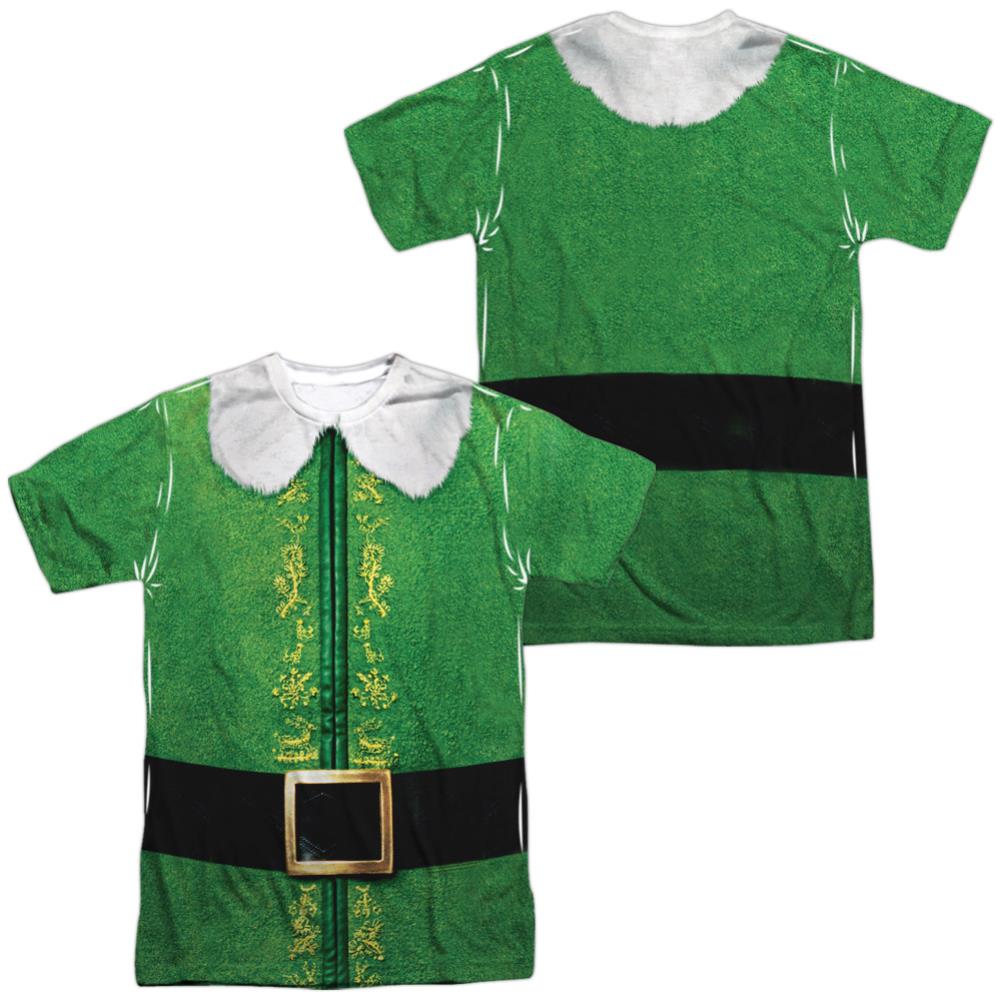 Elf Buddy Costume (Front/Back Print) Men's Regular Fit Polyester Short-Sleeve T-Shirt