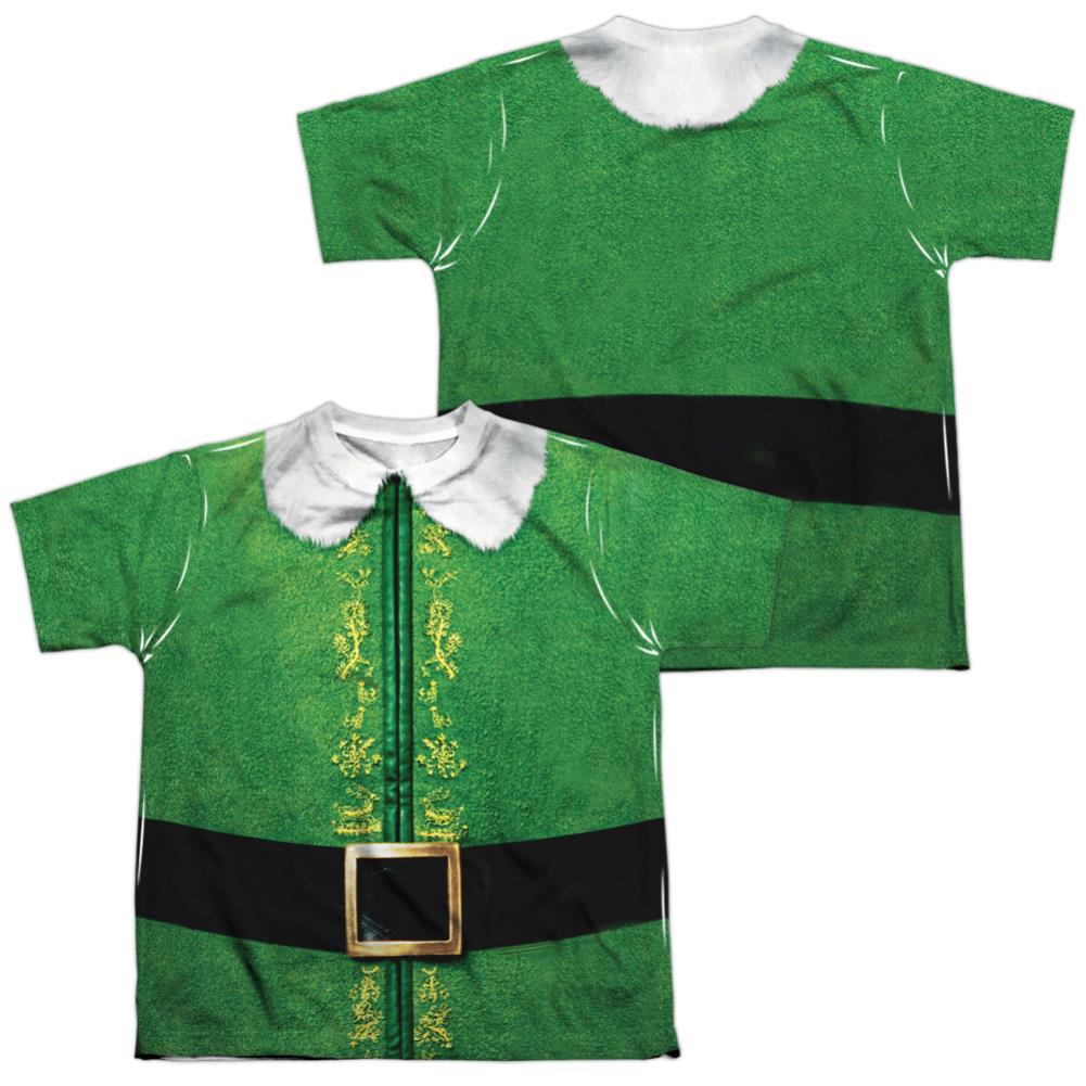 Elf Buddy Costume (Front/Back Print) Youth Regular Fit Poly Short-Sleeve T-Shirt
