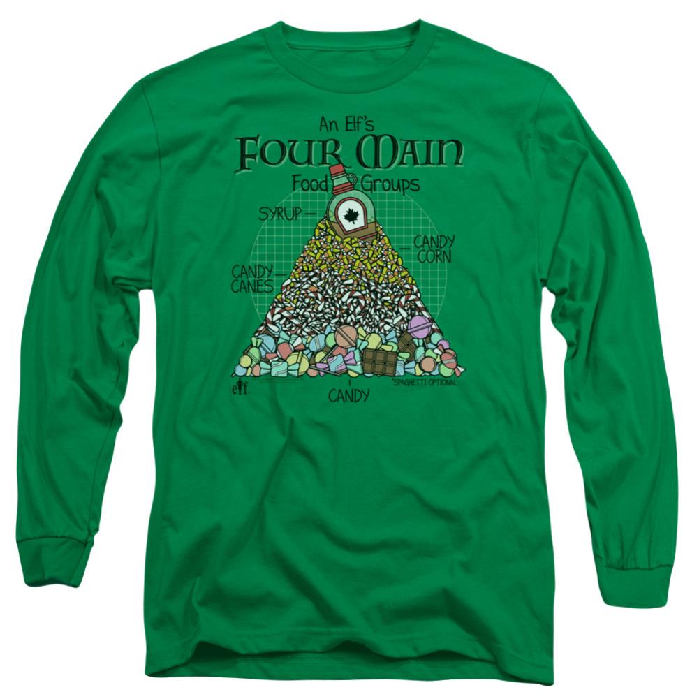 Elf Food Pyramid Men's 18/1 Cotton Long-Sleeve T-Shirt