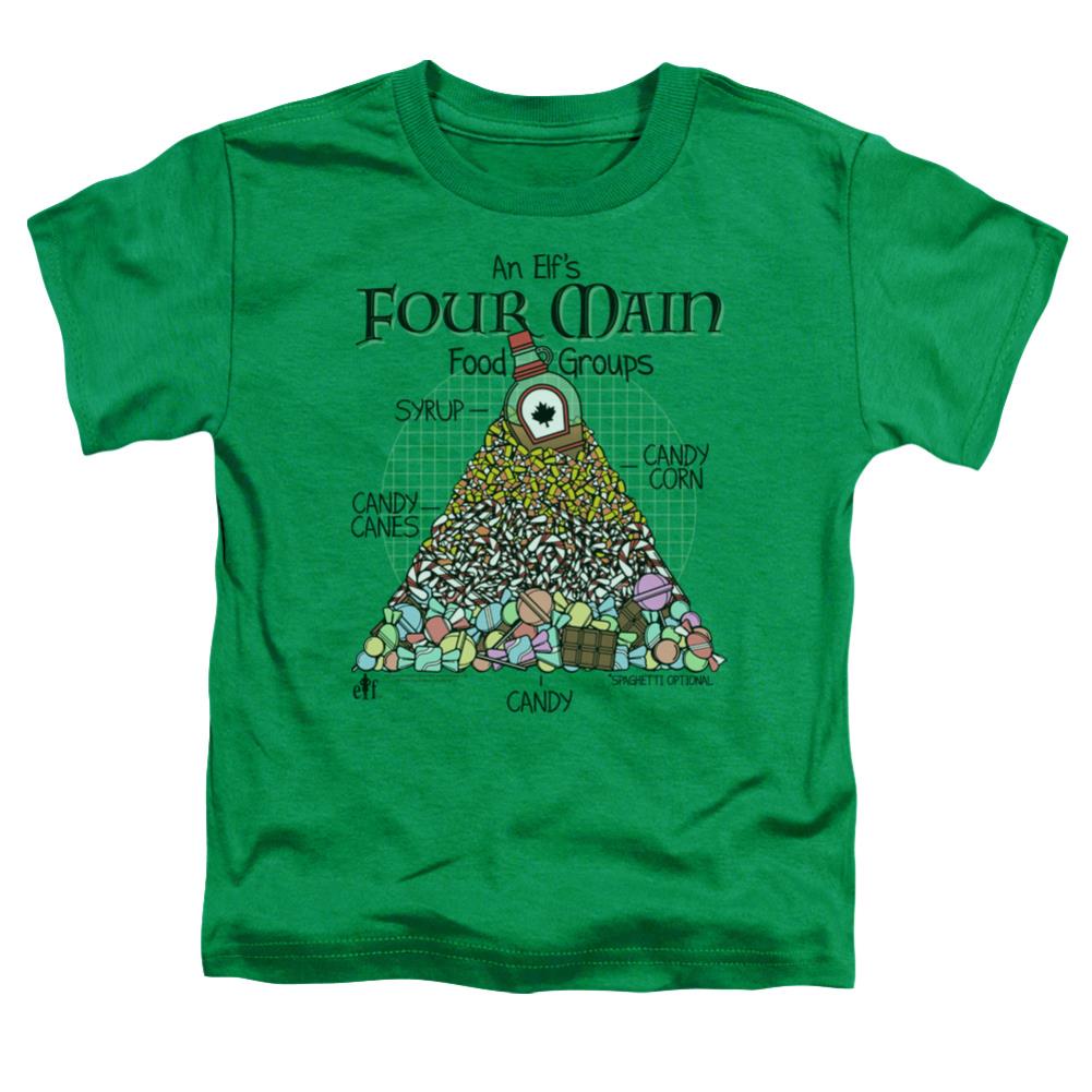 Elf Food Pyramid Toddler 18/1 Cotton Short-Sleeve T-Shirt
