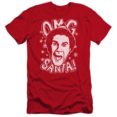 Elf OMG Santa Men's Ultra-Soft 30/1 Cotton Slim Short-Sleeve T-Shirt