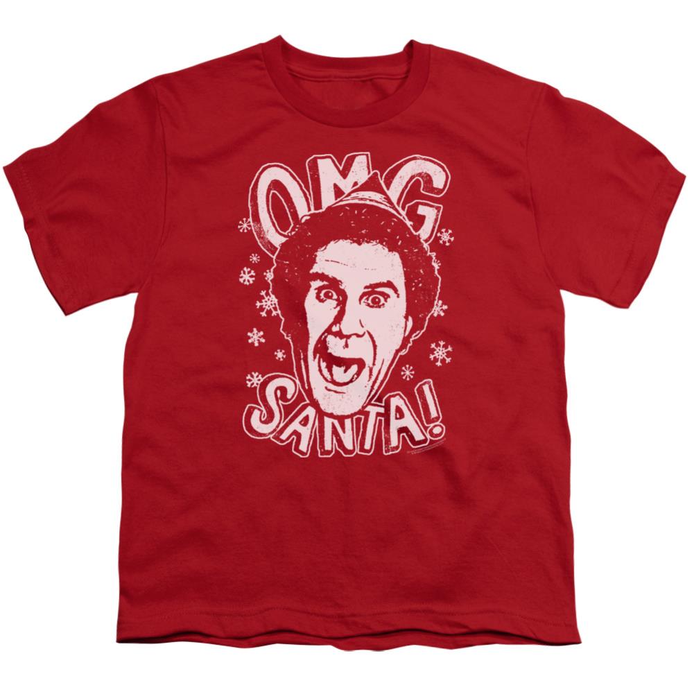 Elf OMG Santa Youth 18/1 100% Cotton Short-Sleeve T-Shirt