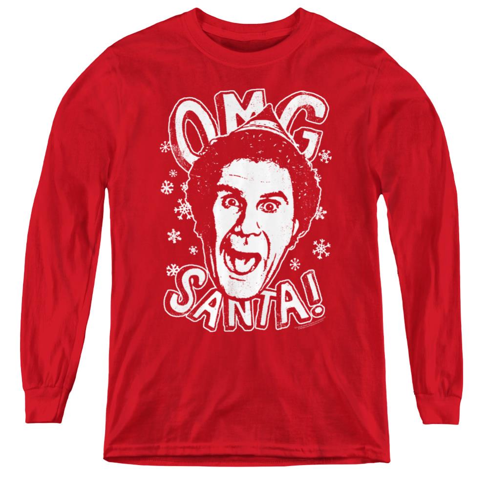 Elf OMG Santa Youth Long-Sleeve T-Shirt