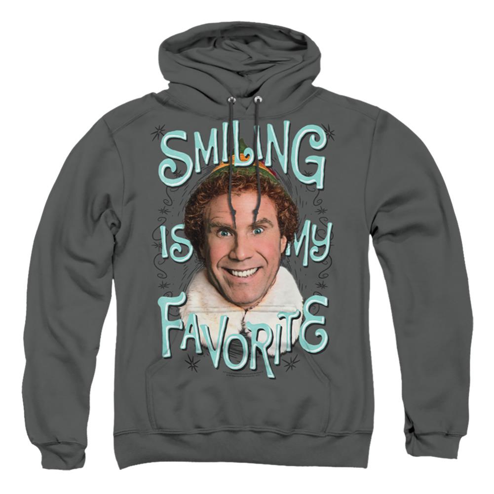 Elf Smiling Men's Pull-Over 75 25 Poly Hoodie