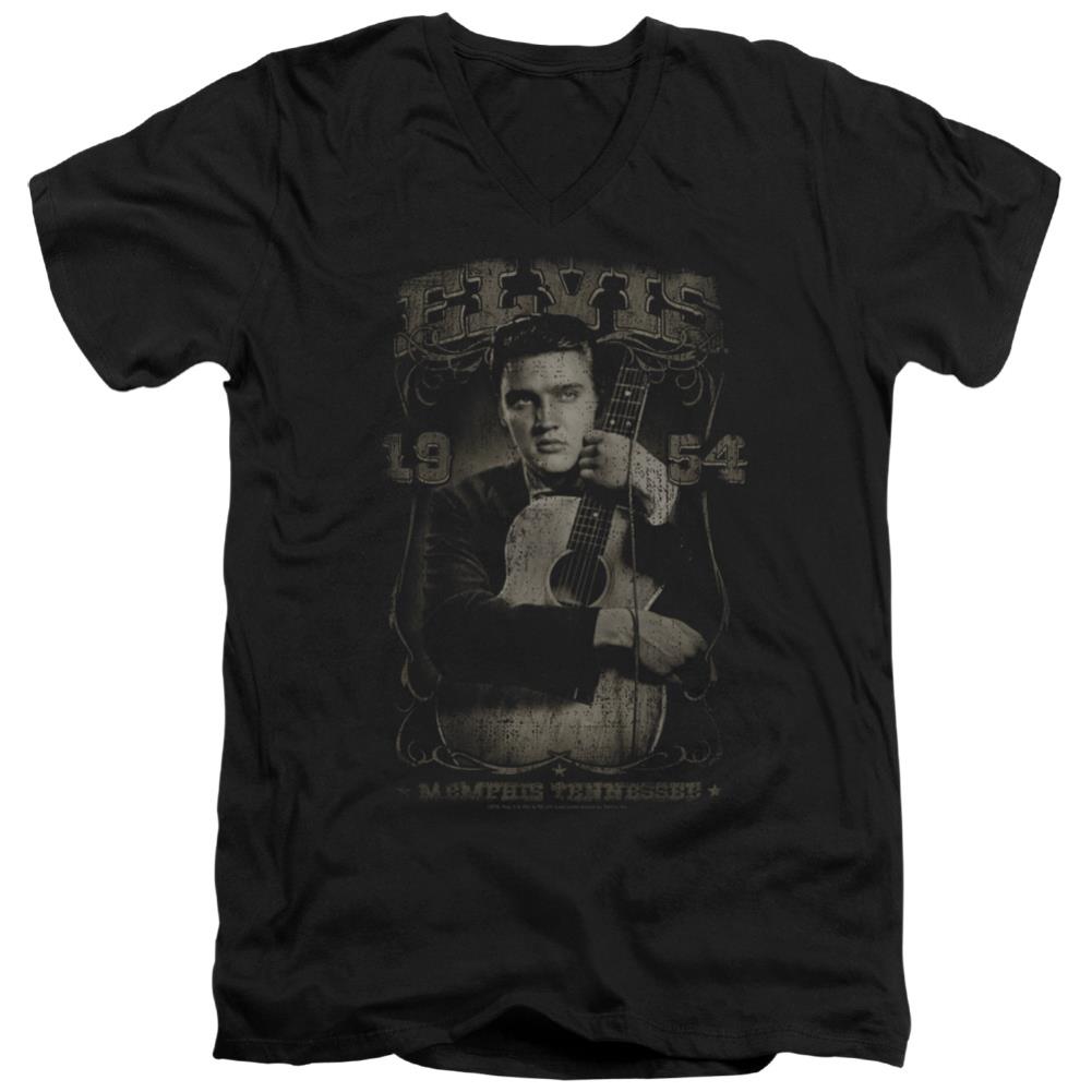 Elvis Presley 1954 Men's 30/1 Cotton Slim V-Neck T-Shirt