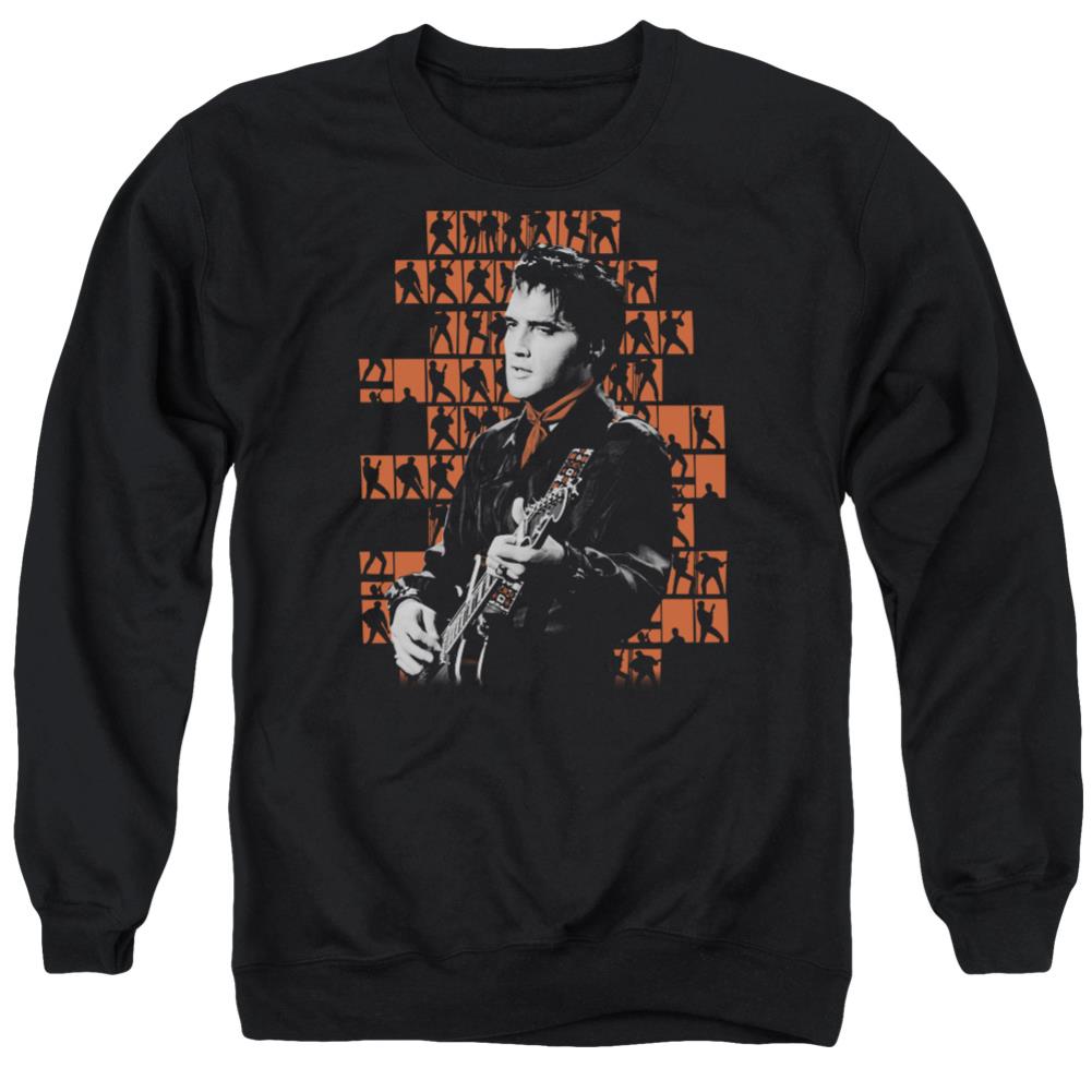 Elvis Presley 1968 Men's Crewneck 50 50 Poly Long-Sleeve T-Shirt