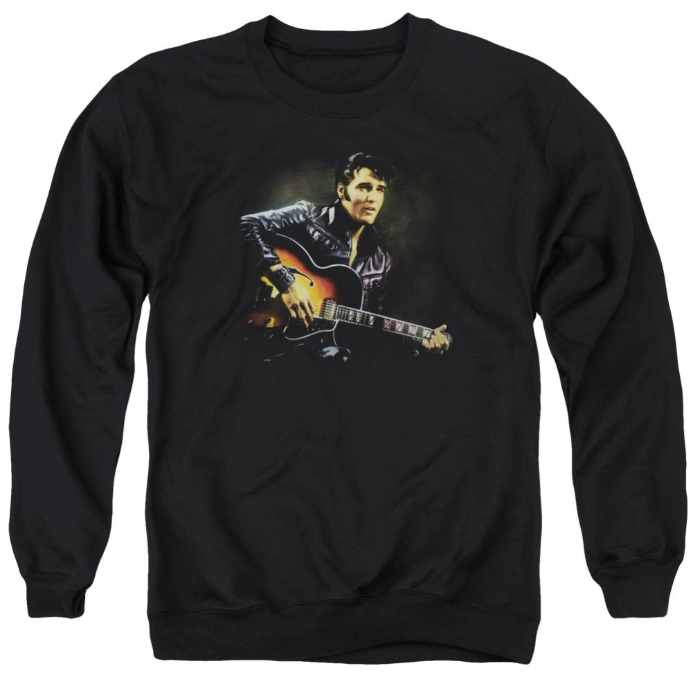 Elvis Presley 1968 Men's Crewneck 50 50 Poly Long-Sleeve T-Shirt