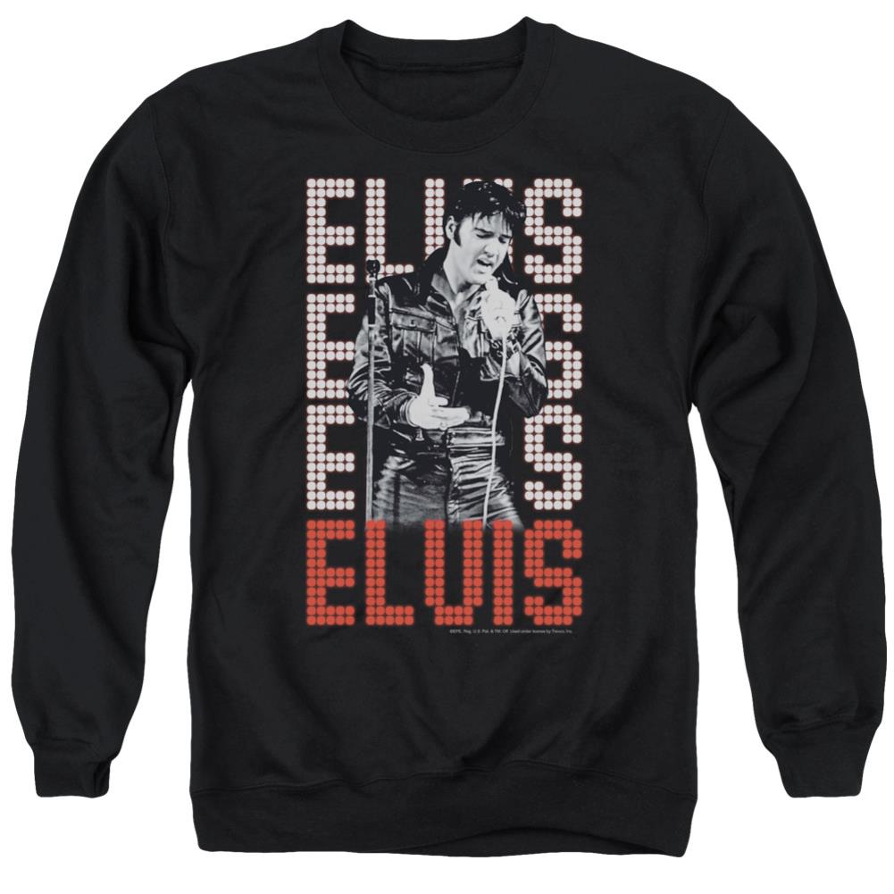 Elvis Presley 1968 Men's Crewneck 50 50 Poly Long-Sleeve T-Shirt