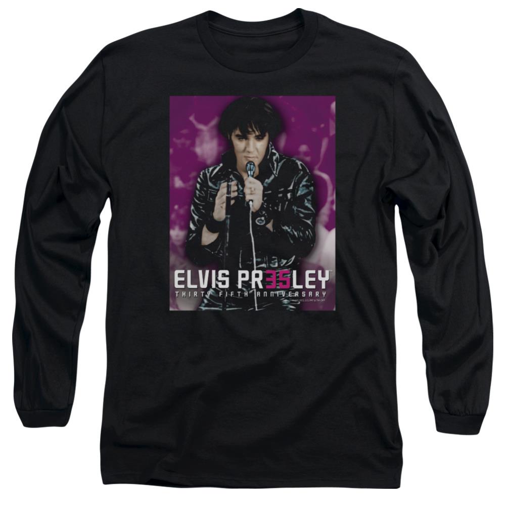 Elvis Presley 35 Leather Men's 18/1 Cotton Long-Sleeve T-Shirt