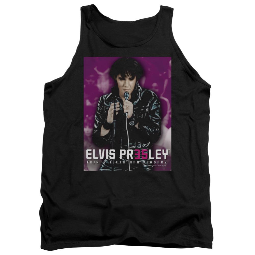 Elvis Presley 35 Leather Men's 18/1 Cotton Tank Top