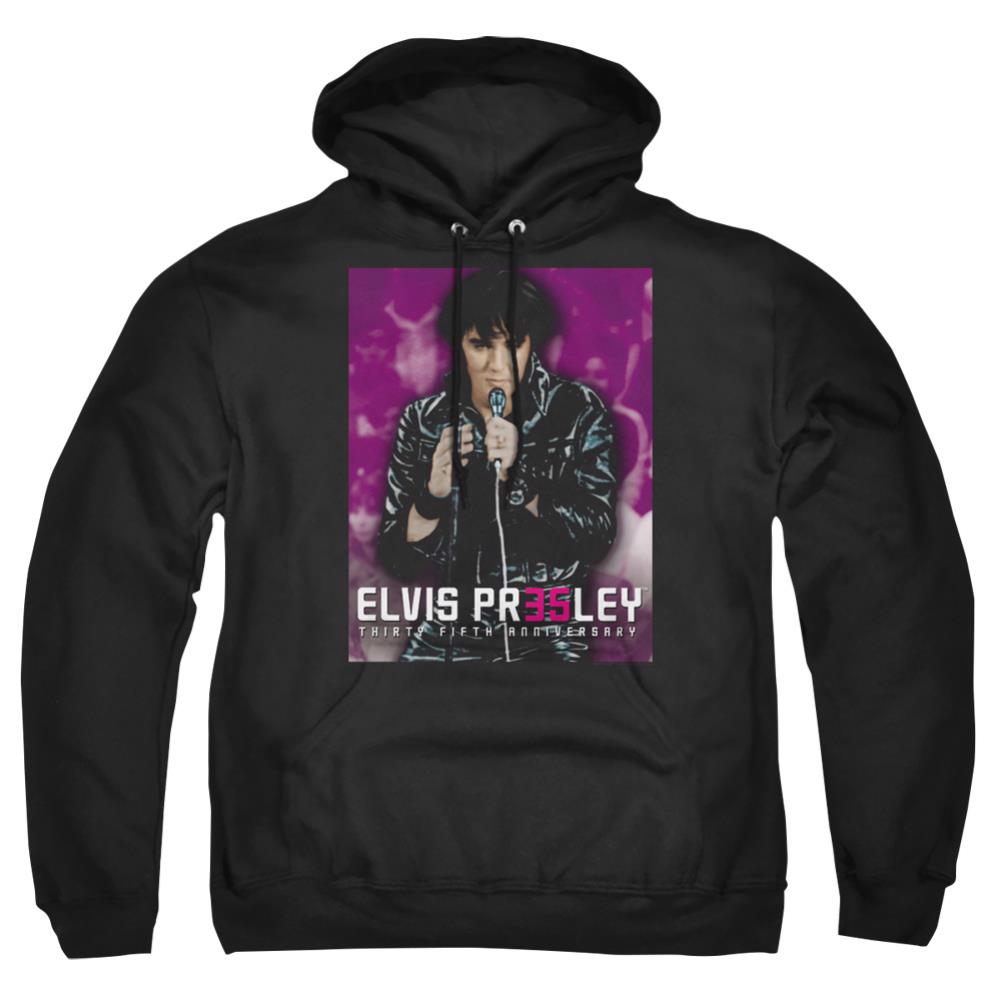 Elvis Presley 35 Leather Men's Pull-Over 75 25 Poly Hoodie