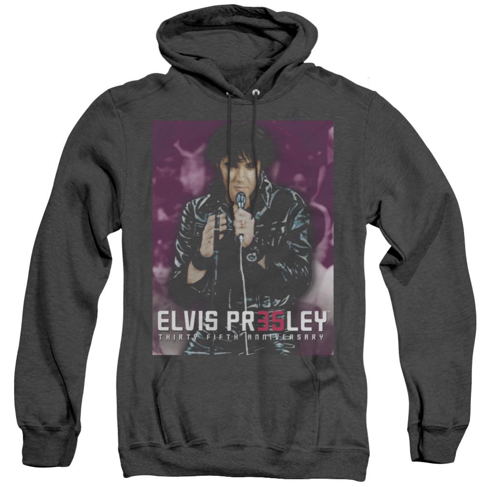 Elvis Presley 35 Leather Men's Pull-Over Hoodie