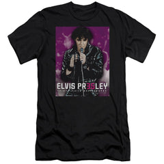 Elvis Presley 35 Leather Men's Ultra-Soft 30/1 Cotton Slim Short-Sleeve T-Shirt