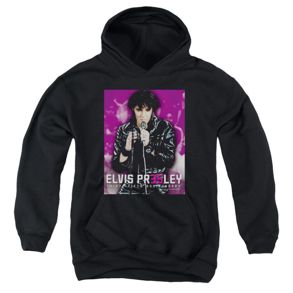Elvis Presley 35 Leather Youth Cotton Poly Pull-Over Hoodie
