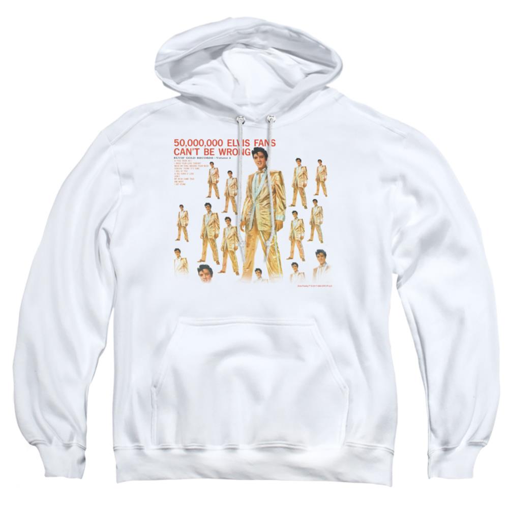 Elvis Presley 50 Million Fans Men's Pull-Over 75 25 Poly Hoodie