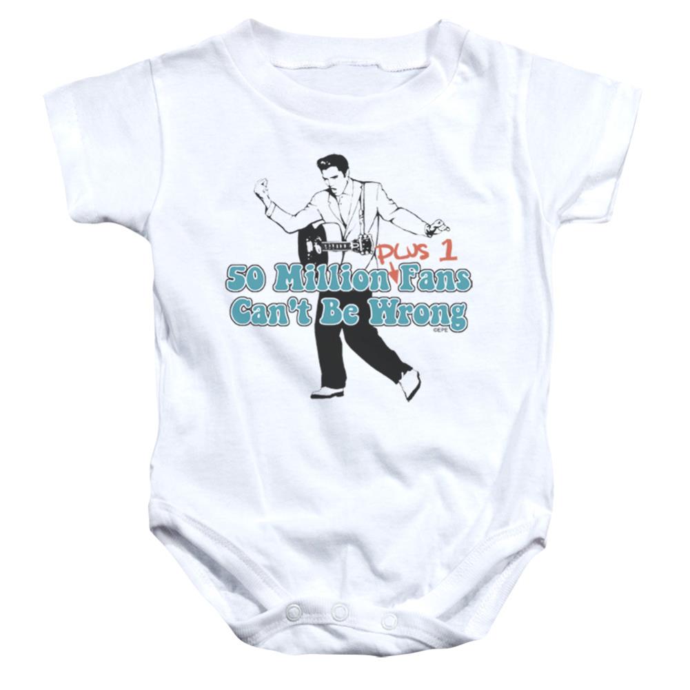 Elvis Presley 50 Million Fans Plus 1 Infant's Cotton SS Snapsuit