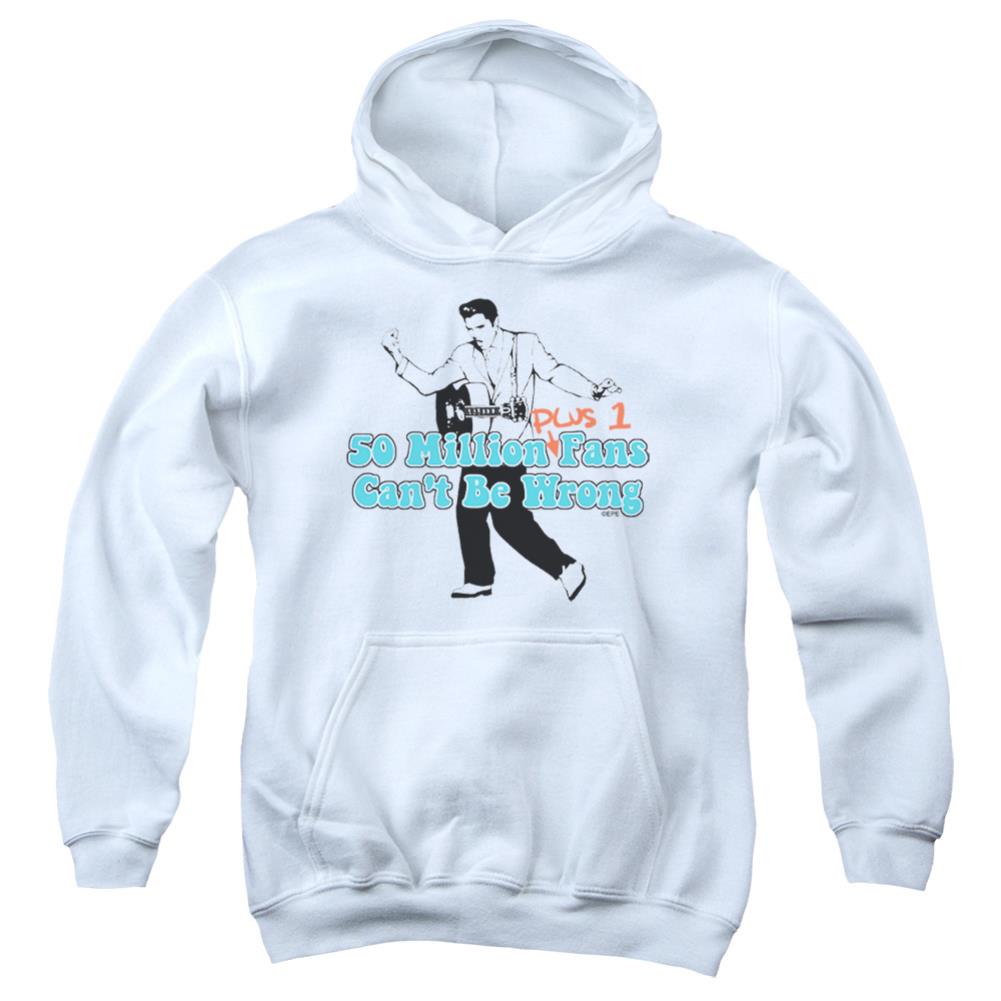 Elvis Presley 50 Million Fans Plus 1 Youth Cotton Poly Pull-Over Hoodie