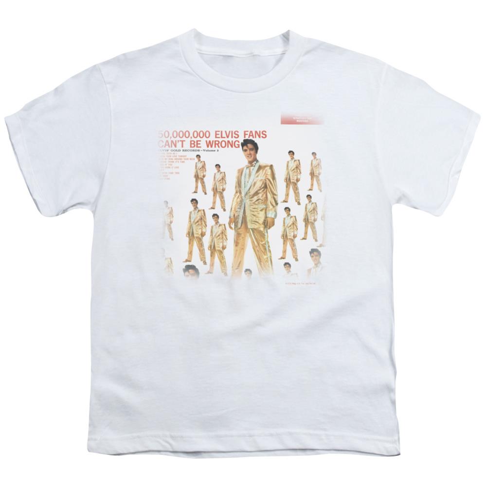 Elvis Presley 50 Million Fans Youth 18/1 100% Cotton Short-Sleeve T-Shirt
