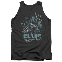 Elvis Presley 68 Leather Men's 18/1 Cotton Tank Top