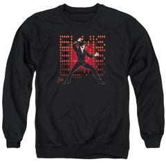 Elvis Presley 69 Anime Men's Crewneck 50 50 Poly Long-Sleeve T-Shirt