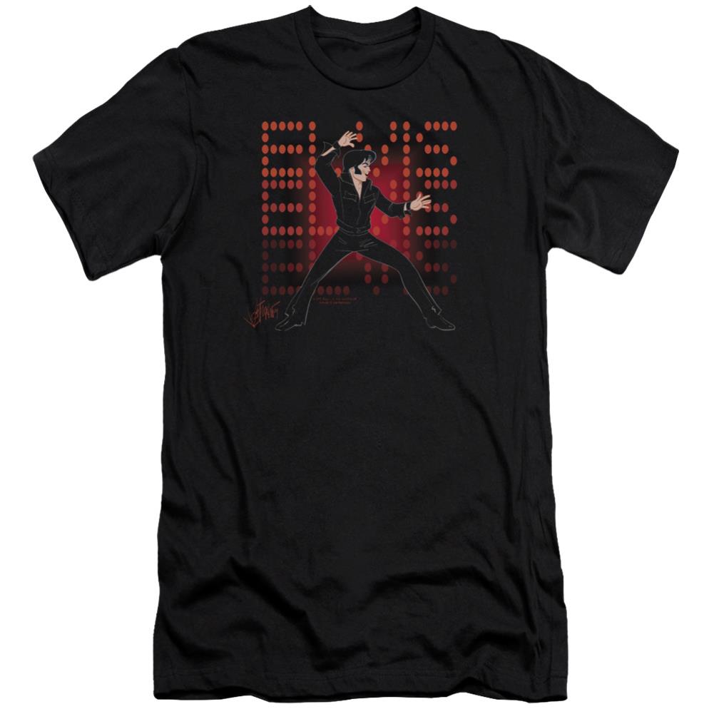 Elvis Presley 69 Anime Men's Ultra-Soft 30/1 Cotton Slim Short-Sleeve T-Shirt