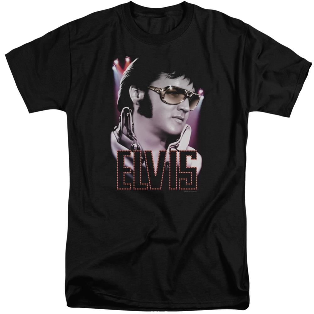 Elvis Presley 70s Star Men's 18/1 Tall Cotton Short-Sleeve T-Shirt